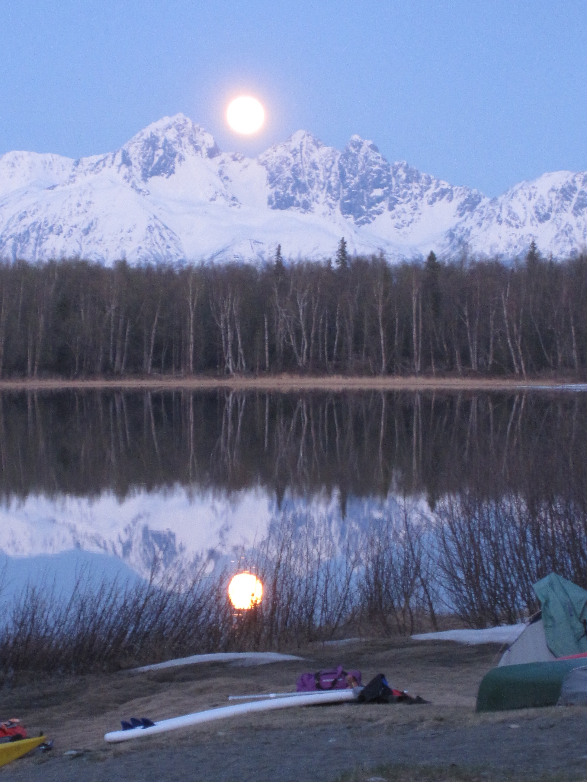 Moon rising above Kings Lake - May 2017